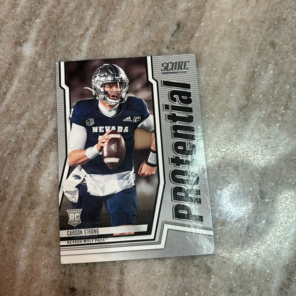 Carson Strong football card. Rookie